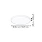 Preview: Eglo LED Aufbauleuchte Fueva 6 17W CCT warm-/neutral-/tageslichtweiss 2700/4000/6500K Weiss Ø39cm 901309
