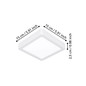 Preview: Eglo LED Aufbauleuchte Fueva 6 7W CCT warm-/neutral-/tageslichtweiss 2700/4000/6500K Weiss 15x15cm 901311