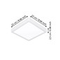 Preview: Eglo LED Aufbauleuchte Fueva 6 10,5W CCT warm-/neutral-/tageslichtweiss 2700/4000/6500K Weiss 22x22cm 901312