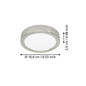Preview: Eglo LED Aufbauleuchte Fueva 6 7,5W CCT warm-/neutral-/tageslichtweiss 2700/4000/6500K Nickel-matt Stahl Ø17cm 901315