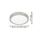 Preview: Eglo LED Aufbauleuchte Fueva 6 11,5W CCT warm-/neutral-/tageslichtweiss 2700/4000/6500K Nickel-matt Stahl Ø21cm 901316