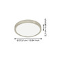 Preview: Eglo LED Aufbauleuchte Fueva 6 14,2W CCT warm-/neutral-/tageslichtweiss 2700/4000/6500K Nickel-matt Stahl Ø28cm 901317