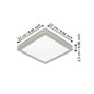 Preview: Eglo LED Aufbauleuchte Fueva 6 10,5W CCT warm-/neutral-/tageslichtweiss 2700/4000/6500K Nickel-matt Stahl 22x22cm 901321