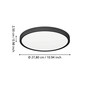 Preview: Eglo LED Aufbauleuchte Fueva 6 14,2W CCT warm-/neutral-/tageslichtweiss 2700/4000/6500K IP44 Schwarz Ø28cm 901326