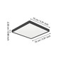 Preview: Eglo LED Aufbauleuchte Fueva 6 7W CCT warm-/neutral-/tageslichtweiss 2700/4000/6500K IP44 Schwarz 15x15cm 901328