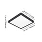 Preview: Eglo LED Aufbauleuchte Fueva 6 13W CCT warm-/neutral-/tageslichtweiss 2700/4000/6500K IP44 Schwarz 29x29cm 901331