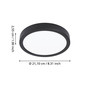 Preview: Eglo LED Aufbauleuchte Fueva 6-Z Smart dimmbar 11,2W RGB CCT warm-/tageslichtweiss 2700-6500K Zigbee IP44 Schwarz Ø21cm 901372