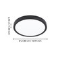 Preview: Eglo LED Aufbauleuchte Fueva 6-Z Smart dimmbar 14,3W RGB CCT warm-/tageslichtweiss 2700-6500K Zigbee IP44 Schwarz Ø28cm 901373