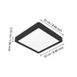 Preview: Eglo LED Aufbauleuchte Fueva 6-Z Smart dimmbar 10,5W RGB CCT warm-/tageslichtweiss 2700-6500K Zigbee IP44 Schwarz 22x22cm 901374
