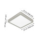Preview: Eglo LED Aufbauleuchte Fueva 6-Z Smart dimmbar 10,5W RGB CCT warm-/tageslichtweiss 2700-6500K Zigbee IP44 Nickel-matt Stahl 22x22cm 901383