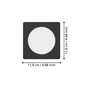 Preview: Eglo LED Einbauleuchte Fueva 6 6,3W CCT warm-/neutral-/tageslichtweiss 2700/4000/6500K Schwarz 12x12cm 901391