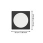 Preview: Eglo LED Einbauleuchte Fueva 6 10,5W CCT warm-/neutral-/tageslichtweiss 2700/4000/6500K Schwarz 17x17cm 901392