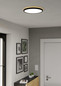 Preview: Eglo LED Deckenleuchte Rovito 13,9W CCT warm-/neutral-/tageslichtweiss 2700/4000/6500K IP44 Schwarz Ø30cm 901438
