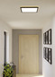 Preview: Eglo LED Deckenleuchte Rovito-R dimmbar 17,6W CCT warm-/tageslichtweiss 2700-6500K IP44 Schwarz 39x39cm 901456