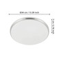 Preview: Eglo LED Deckenleuchte Margidore 18W CCT warm-/neutral-/tageslichtweiss 3000/4000/6500K IP54 Weiss Nickel-matt Stahl Ø34cm 901528