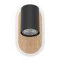 Preview: Eglo LED Wandleuchte Rimbocchi 7W warmweiss 3000K Schwarz Braun Satiniert Stahl 18x15cm 901631