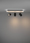 Preview: Eglo LED Deckenstrahler Rimbocchi 20W warmweiss 3000K Schwarz Braun Satiniert Stahl 46x15cm 901633
