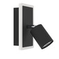 Preview: Eglo LED Wandleuchte Rimbocchi 1 7W warmweiss 3000K Schwarz Satiniert Stahl 18x14cm 901634