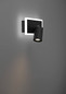 Preview: Eglo LED Wandleuchte Rimbocchi 1 7W warmweiss 3000K Schwarz Satiniert Stahl 18x14cm 901634