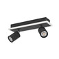 Preview: Eglo LED Deckenstrahler Rimbocchi 1 12W warmweiss 3000K Schwarz Satiniert Stahl 34x14cm 901635
