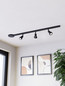 Preview: Eglo Schienensystem-Set Easyt Set 3 Spots 3-flammig GU10 Schwarz Aluminium 102x14cm 901653