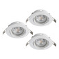 Preview: Eglo LED Einbauspot Favazzina 3-flammig GU10 3x 4W warmweiss 2700K Weiss Stahl Ø9cm 901756