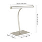 Preview: Eglo LED Tischleuchte Riccione dimmbar 5W CCT warm-/neutral-/tageslichtweiss 2700/4000/6500K Nickel-matt Stahl Aluminium 39,5x30cm 901982