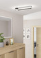Preview: Eglo LED Deckenleuchte Collecorvino 24W CCT warm-/neutral-/tageslichtweiss 2700/4000/6500K Schwarz Aluminium Stahl 50x12,5cm 902151