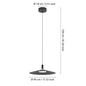 Preview: Eglo LED Pendelleuchte Conomavilla-Z Smart dimmbar 15,5W RGB CCT warm-/tageslichtweiss 2700-6500K Zigbee Schwarz Stahl Ø45cm 902183