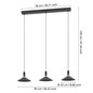 Preview: Eglo LED Pendelleuchte Conomavilla-Z Smart 3-flammig dimmbar 3x 7,5W RGB CCT warm-/tageslichtweiss 2700-6500K Zigbee Schwarz Stahl 92x22cm 902184