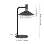 Preview: Eglo LED Tischleuchte Conomavilla-Z Smart dimmbar 7,5W RGB CCT warm-/tageslichtweiss 2700-6500K Zigbee Schwarz Stahl 45x27cm 902185