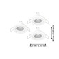 Preview: Eglo LED Einbauspot Barranco 3-flammig GU10 3x 4,5W warmweiss 3000K IP44 Weiss Ø8cm 902235