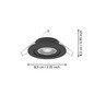Preview: Eglo LED Einbauspot Barranco GU10 4,5W warmweiss 3000K IP44 Schwarz Ø8cm 902236