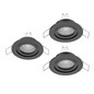 Preview: Eglo LED Einbauspot Barranco 3-flammig GU10 3x 4,5W warmweiss 3000K IP44 Schwarz Ø8cm 902237