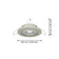 Preview: Eglo LED Einbauspot Barranco GU10 4,5W warmweiss 3000K IP44 Nickel-matt Ø8cm 902238