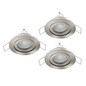 Preview: Eglo LED Einbauspot Barranco 3-flammig GU10 3x 4,5W warmweiss 3000K IP44 Nickel-matt Ø8cm 902239