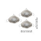 Preview: Eglo LED Einbauspot Barranco 3-flammig GU10 3x 4,5W warmweiss 3000K IP44 Nickel-matt Ø8cm 902239