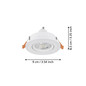Preview: Eglo LED Einbauspot Barranco GU10 4,5W warmweiss 3000K Weiss Ø9cm 902241
