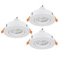 Preview: Eglo LED Einbauspot Barranco 3-flammig GU10 3x 4,5W warmweiss 3000K Weiss Ø9cm 902242