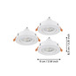 Preview: Eglo LED Einbauspot Barranco 3-flammig GU10 3x 4,5W warmweiss 3000K Weiss Ø9cm 902242