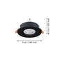 Preview: Eglo LED Einbauspot Barranco GU10 4,5W warmweiss 3000K Schwarz Ø9cm 902243