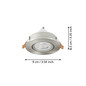 Preview: Eglo LED Einbauspot Barranco GU10 4,5W warmweiss 3000K Nickel-matt Ø9cm 902245