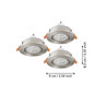 Preview: Eglo LED Einbauspot Barranco 3-flammig GU10 3x 4,5W warmweiss 3000K Nickel-matt Ø9cm 902246