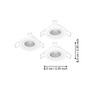 Preview: Eglo LED Einbauspot Barranco 3-flammig GU10 3x 4,5W neutralweiss 4000K IP44 Weiss Ø8cm 902248