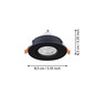 Preview: Eglo LED Einbauspot Barranco GU10 4,5W neutralweiss 4000K IP44 Schwarz Ø8cm 902249
