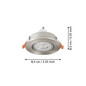 Preview: Eglo LED Einbauspot Barranco GU10 4,5W neutralweiss 4000K IP44 Nickel-matt Ø8cm 902252