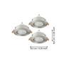 Preview: Eglo LED Einbauspot Barranco 3-flammig GU10 3x 4,5W neutralweiss 4000K IP44 Nickel-matt Ø8cm 902253