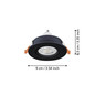 Preview: Eglo LED Einbauspot Barranco GU10 4,5W neutralweiss 4000K Schwarz Ø9cm 902256