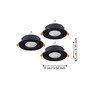 Preview: Eglo LED Einbauspot Barranco 3-flammig GU10 3x 4,5W neutralweiss 4000K Schwarz Ø9cm 902257