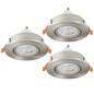 Preview: Eglo LED Einbauspot Barranco 3-flammig GU10 3x 4,5W neutralweiss 4000K Nickel-matt Ø9cm 902259